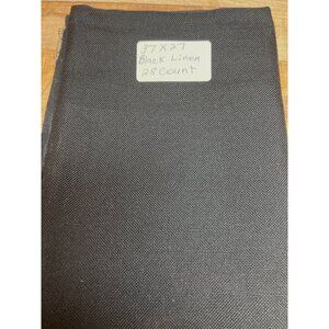 37x27 Black Linen 28 Count Fabric For Cross Stitch Embroidery